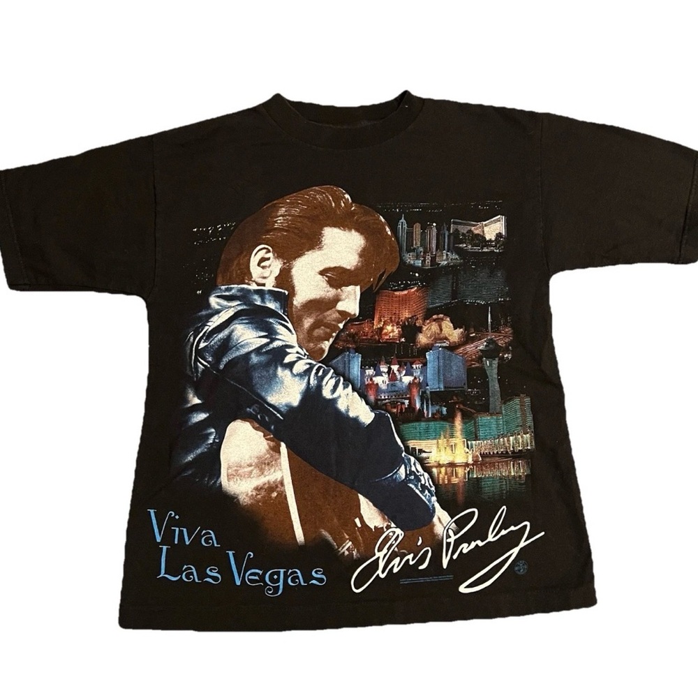 Vtg 1997 Elvis Presley Viva Las Vegas Trinity Products Shirt Size M